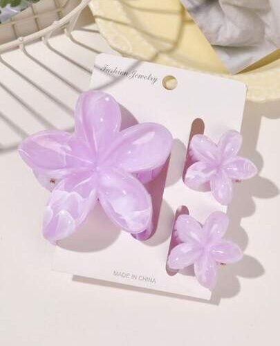 Lilac Bloom Claw Clip Set ππΈ
