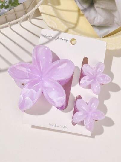 Lilac Bloom Claw Clip Set ππΈ