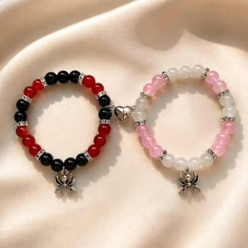 Spider Bond Couple Bracelet Set 🕷️❤️