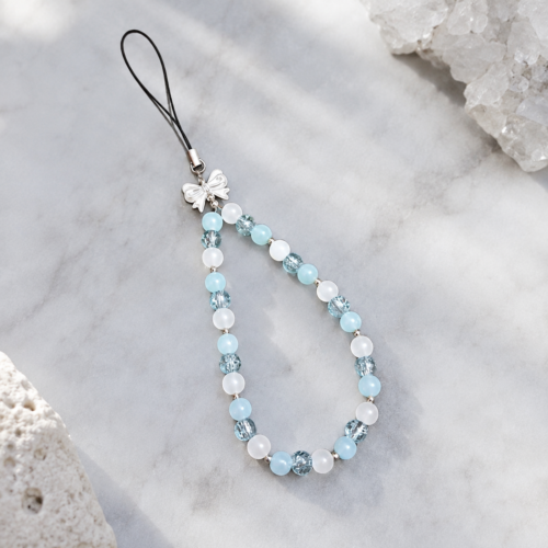 Baby Blue Bow Phone Charm 🩵✨