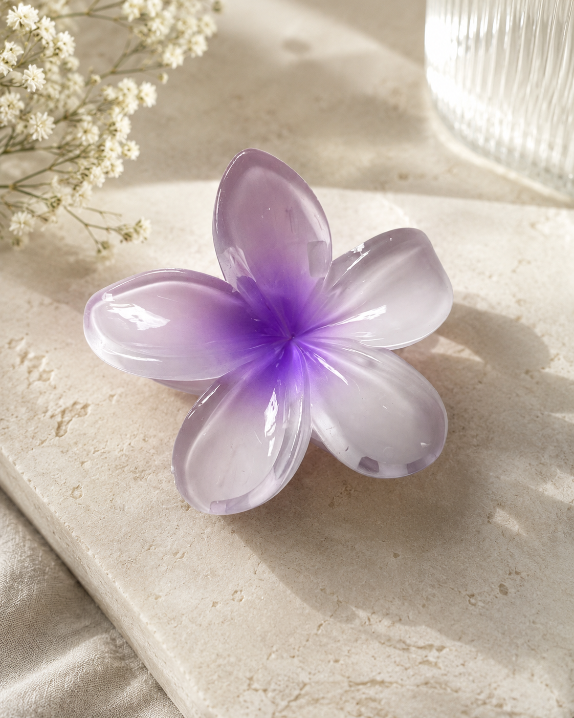 Lilac Crystal Bloom Hair Claw ππΈ