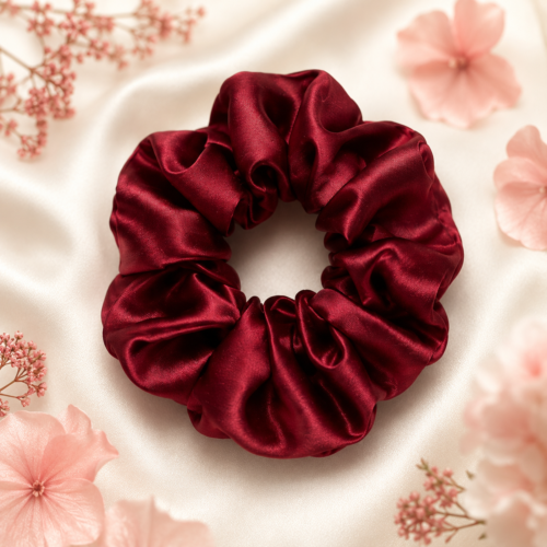 Ruby Red Satin Scrunchie ❤️🎀