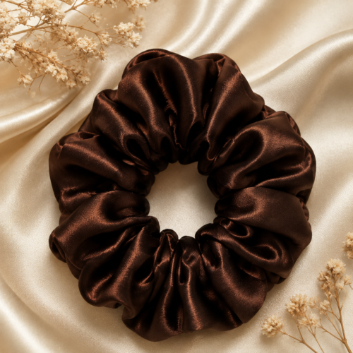 Mocha Satin Scrunchie 🤎✨