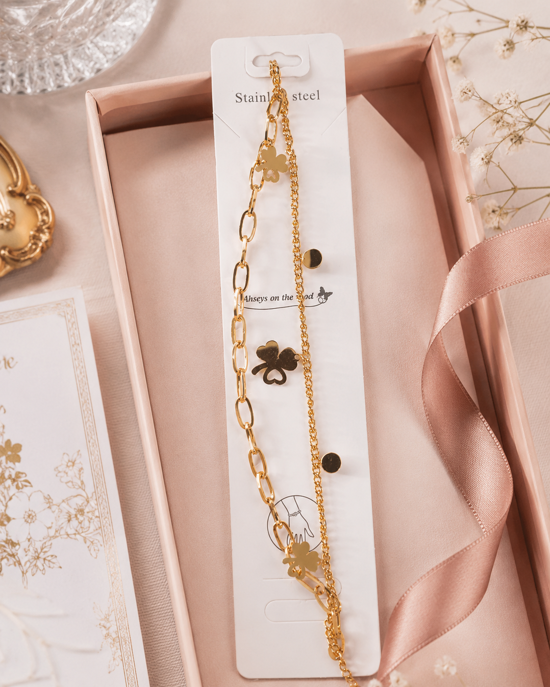 Golden Clover Layered Bracelet πβ¨ - Image 2