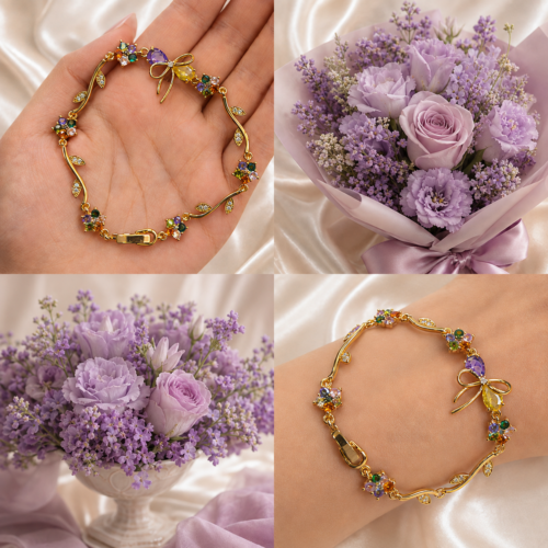Rainbow Blossom Bracelet 🎀🌈✨