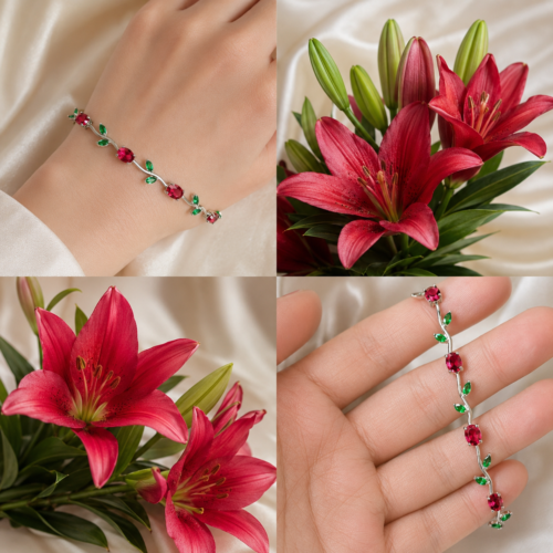 Redish Tulip Braclet❤️🌿