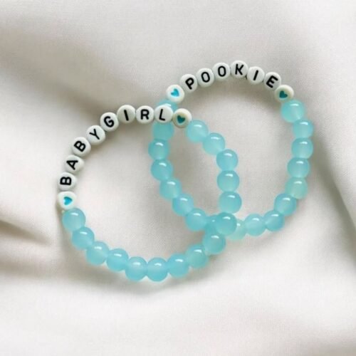 Custom Name Beaded Bracelet 🩵✨