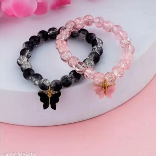 Butterfly Charm Beaded Bracelet 🦋✨