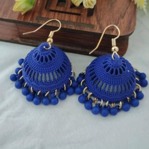 Royal Blue Jhumka Earrings 💙✨