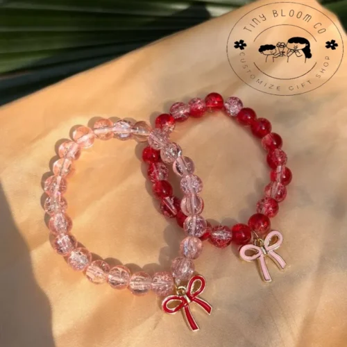 Bow Charm Crystal Bracelet 🎀✨