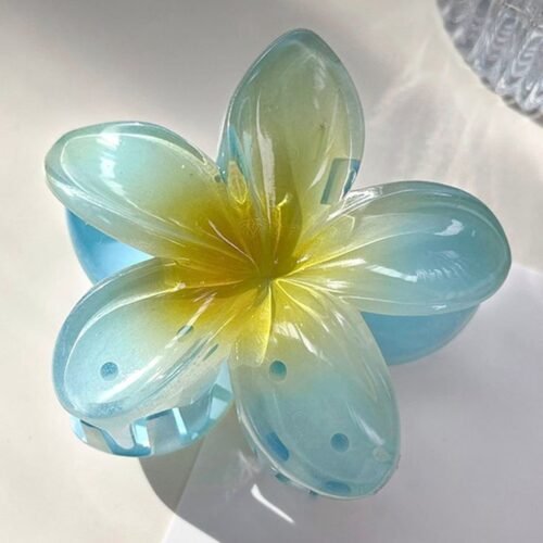 Aqua Bloom Flower Claw Clip 🩵🌸