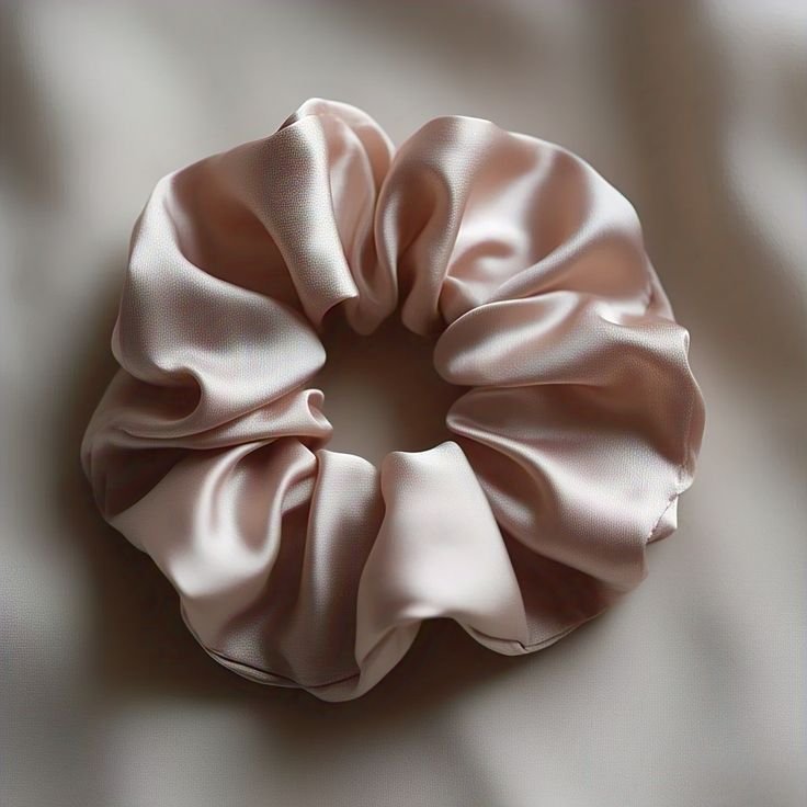Blush Satin Scrunchie πβ¨