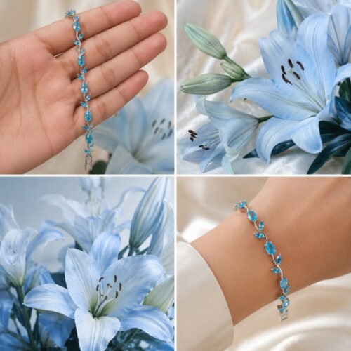 Blue Lily Vine Bracelet 🩵🌿