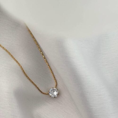 Crystal Solitaire Necklace 💎✨