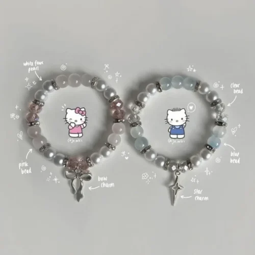 Dreamy Charm Pearl Bracelet 🎀⭐🤍