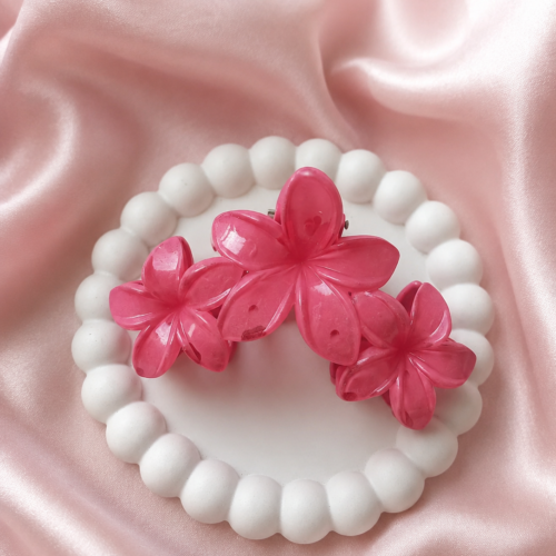 Pretty Pink Blossom Hair Clip Set 🎀🌺