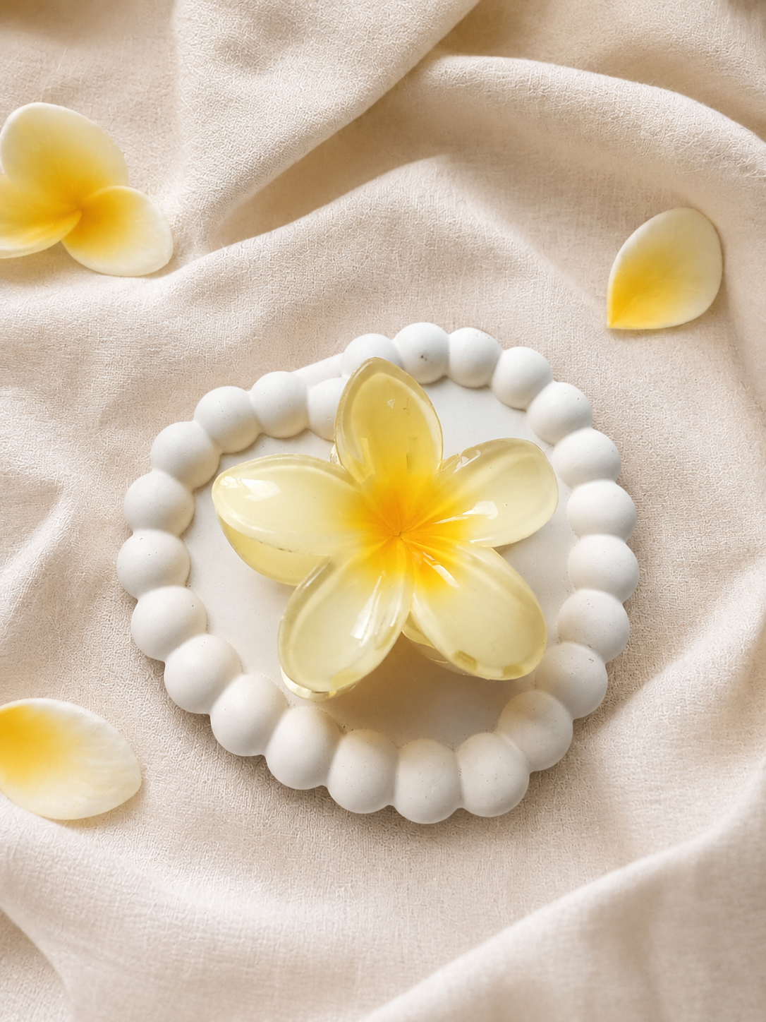 Sunshine Plumeria Hair Claw 💛🌼