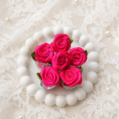 Rosy Charm Hair Clip 🌹🎀