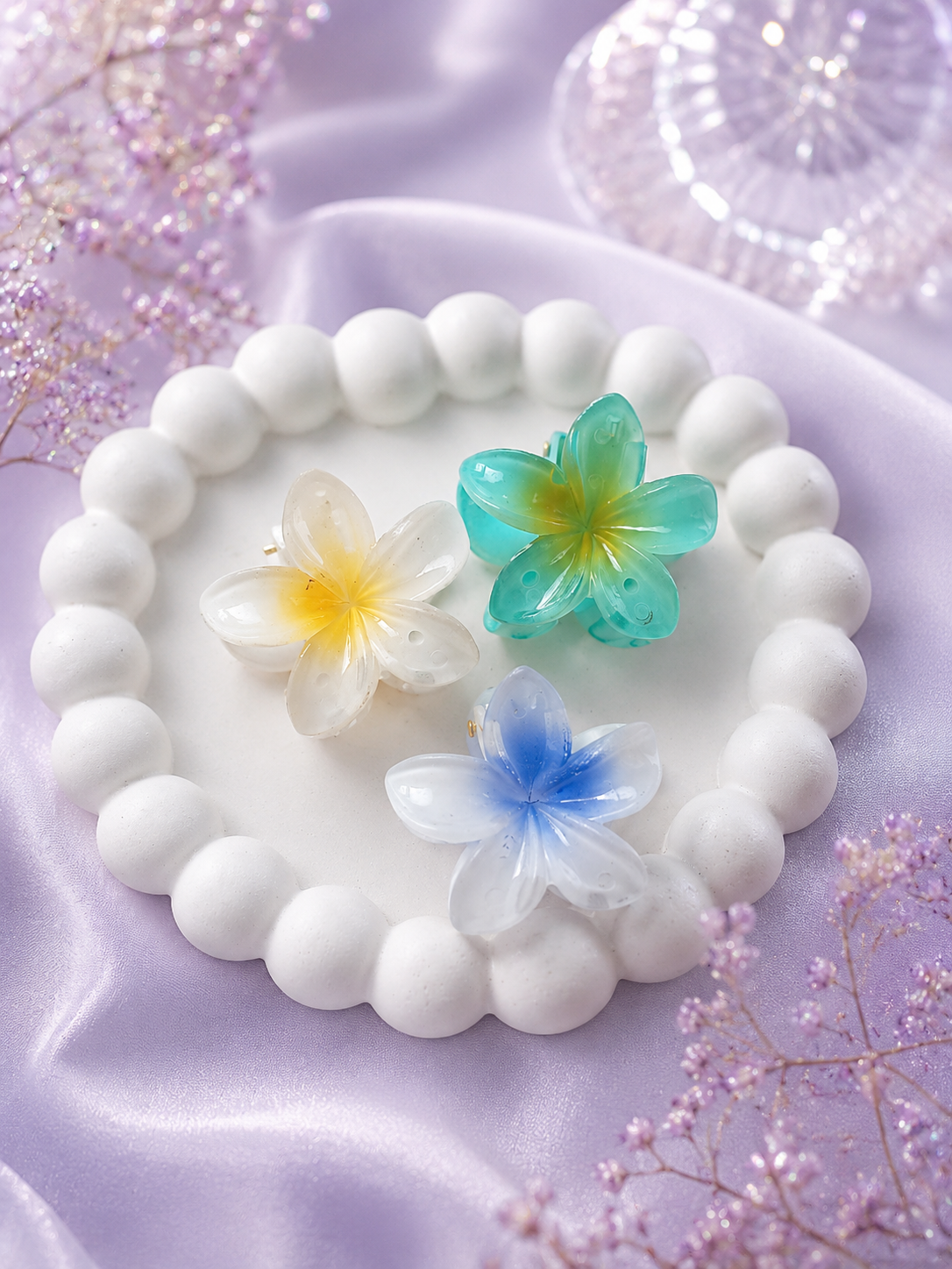 Pastel Bloom Hair Clip Set πΈπ©΅