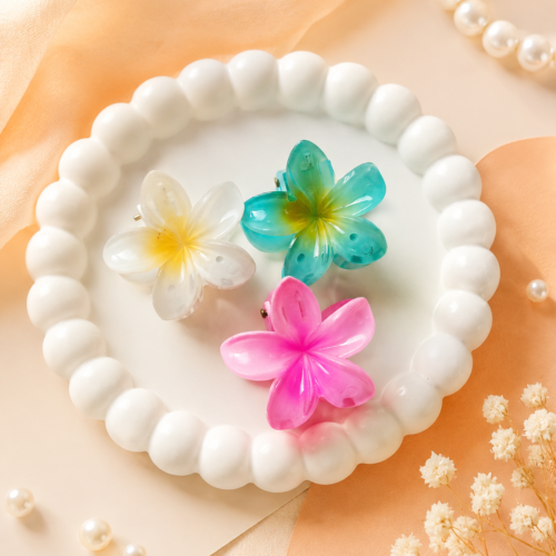 Tropical Blossom Hair Clip Set 🌸🌿