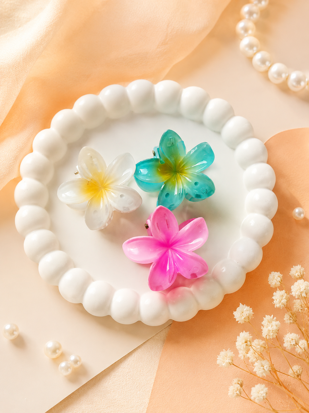 Tropical Blossom Hair Clip Set πΈπΏ