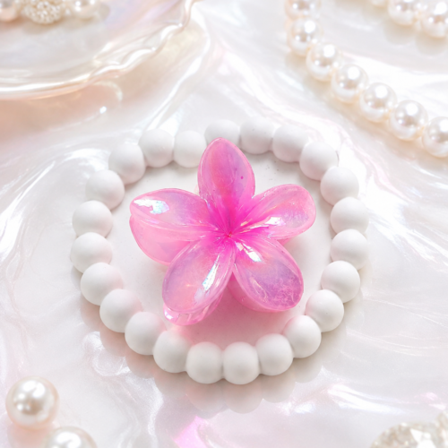 Pink Crystal Bloom Hair Claw 💗✨